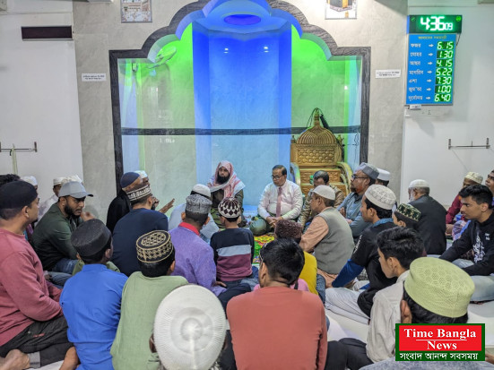 ঝর্ণার পার জামে মাসজিদে মরহুমা বেগম খালেদা জিয়ার রুহের মাগফেরাত কামনায় দোয়া মাহফিল