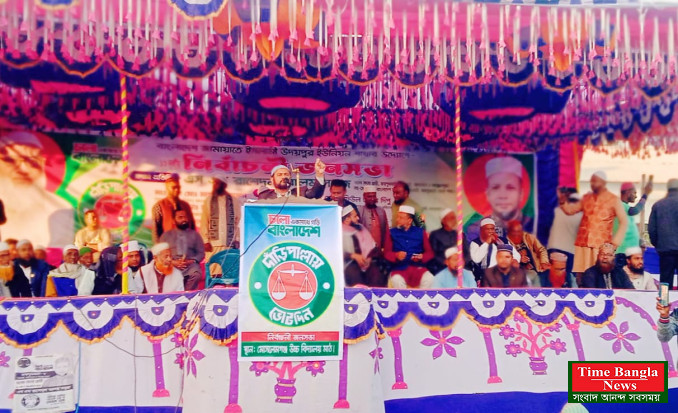 কালাইয়ে দাঁড়িপাল্লা প্রতীকের ভোট চাইলেন রাশেদুল আলম সবুজ