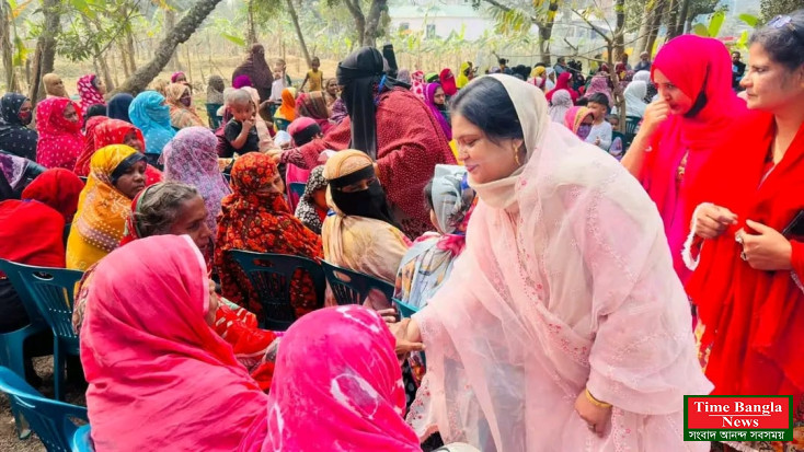 ভালুকায় ধানের শীষের প্রচারণায় ব্যতিক্রমী মানবিক ভূমিকা মাঠে নেমেছেন প্রার্থীর সহধর্মিণী তাসলিমা আক্তার পান্না