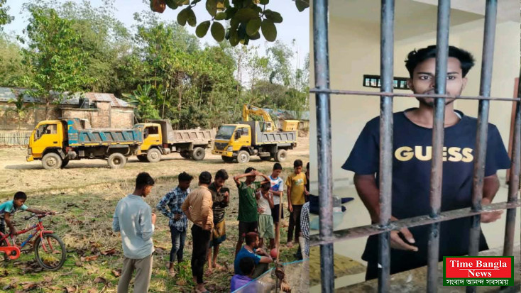 জৈন্তাপুরে বেড়িবাধ প্রকল্পে চাঁদা দাবি, জুলাই সমন্বয়ক পরিচয়দানকারী  ছাত্রদল নেতা আটক