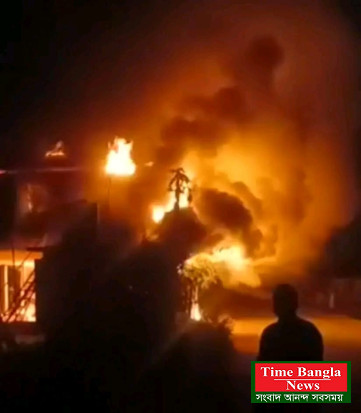 কানাইঘাটে অটো রাইস মিলে ভয়াবহ অগ্নিকাণ্ড, দেড় কোটি টাকার ক্ষতি