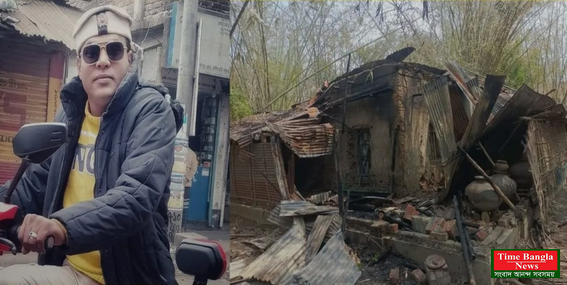 শাজাহানপুরে স্বেচ্ছাসেবক লীগ নেতার বাড়িতে আগুন