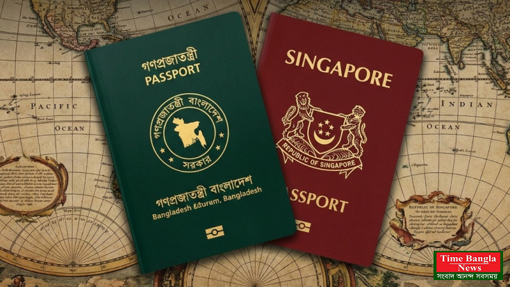 বিশ্বের শক্তিশালী পাসপোর্ট সূচকে বাংলাদেশ ৯৭তম, শীর্ষে সিঙ্গাপুর