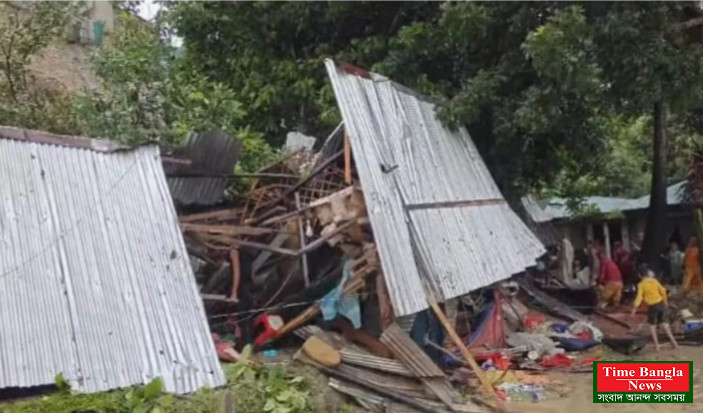 কক্সবাজার কলাতলী পাহাড় ধসে ৫ বসতবাড়ি ক্ষতিগ্রস্ত