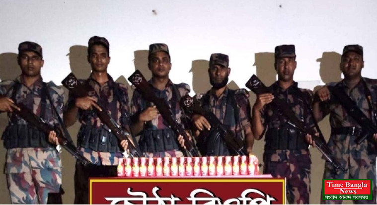 ফুলবাড়ী সীমান্তে চোরাচালানবিরোধী অভিযান, জব্দ লাখ টাকার পণ্য