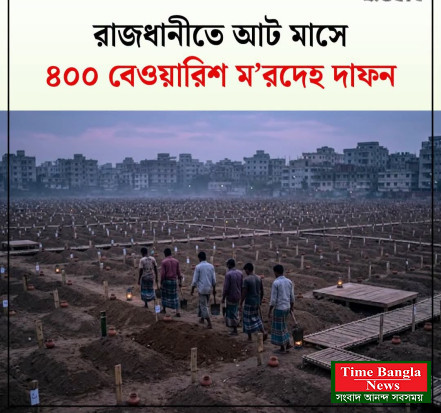 রাজধানীতে আট মাসে ৪০০ বেওয়ারিশ মরদেহ দাফন