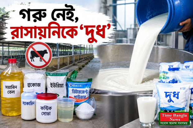 *গরু নেই, রাসায়নিকে ‘দুধ’*