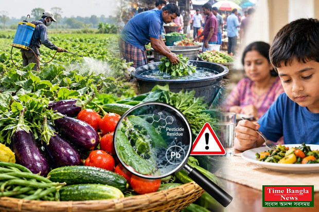 *ক্ষেত থেকে প্লেট—সবজিতে কীটনাশক, বাড়ছে স্বাস্থ্যঝুঁকি।*